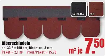 B1 Discount Baumarkt Biberschindeln Angebot