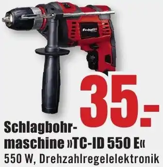 B1 Discount Baumarkt Einhell Schlagbohrmaschine TC-ID 550 E Angebot