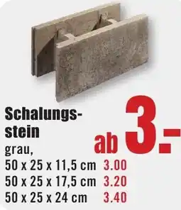 B1 Discount Baumarkt Schalungsstein Angebot
