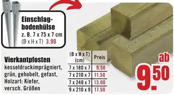 B1 Discount Baumarkt Vierkantpfosten Angebot