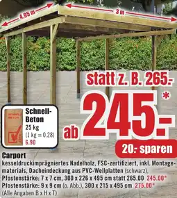 B1 Discount Baumarkt Carport Angebot