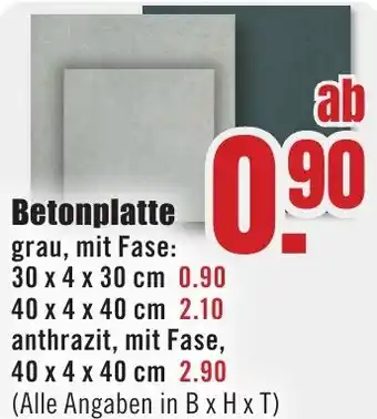 B1 Discount Baumarkt Betonplatte Angebot