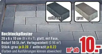B1 Discount Baumarkt Rechteckpflaster Angebot