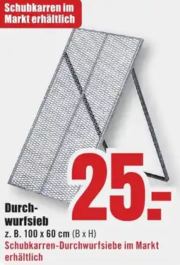B1 Discount Baumarkt Durchwurfsieb Angebot