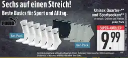 E-Center PUMA Unisex Quarter- und Sportsocken Angebot