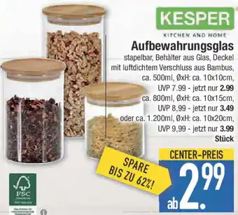 E-Center KESPER Aufbewahrungsglas Angebot