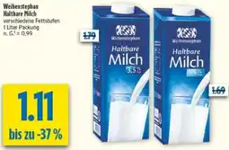 diska Weihenstephan Haltbare Milch Angebot
