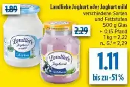 diska Landliebe Joghurt oder Joghurt mild Angebot