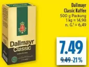 diska Dallmayr Classic Kaffee Angebot