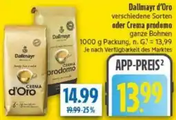 diska Dallmayr d'Oro oder Crema prodomo Angebot