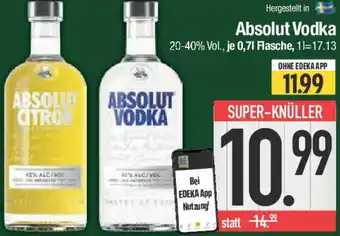E-Center Absolut Vodka Angebot