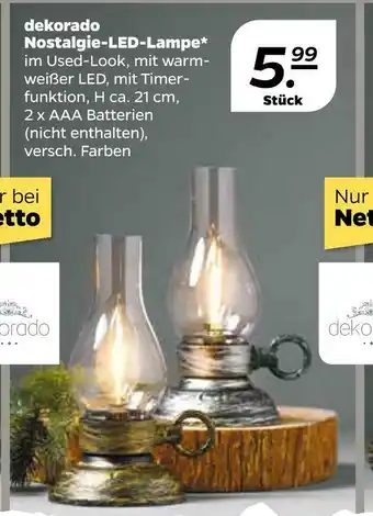 NETTO Dekorado nostalgie-led-lampe Angebot