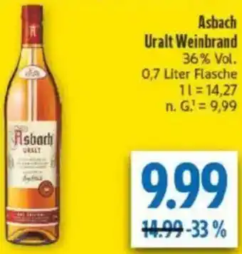 diska Asbach Uralt Weinbrand Angebot