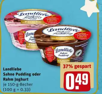 REWE Landliebe sahne pudding oder rahm joghurt Angebot