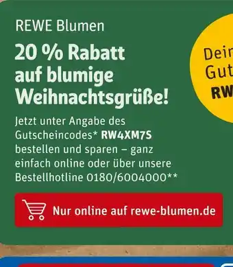 REWE Rewe blumen 20 % rabatt Angebot