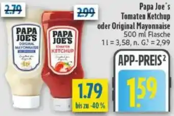diska Papa Joe's Tomaten Ketchup oder Original Mayonnaise Angebot