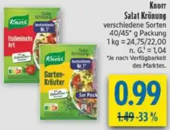 diska Knorr Salat Krönung Angebot