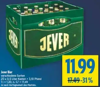 diska Jever Bier Angebot