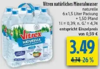 diska Vitrex natürliches Mineralwasser Angebot