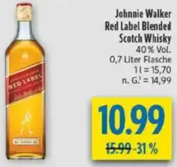 diska Johnnie Walker Red Label Blended Scotch Whisky Angebot
