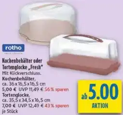 diska rotho Kuchenbehälter oder Tortenglocke „Fresh“ Angebot