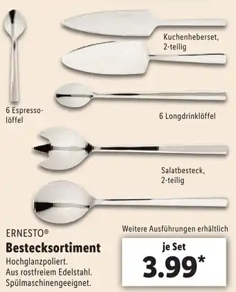 Lidl Ernesto Bestecksortiment Angebot