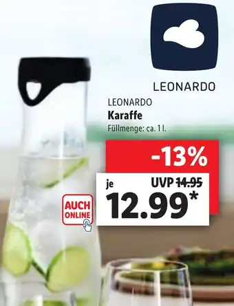 Lidl Leonardo Karaffe Angebot