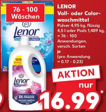 Kaufland LENOR Voll- oder Colorwaschmittel Angebot