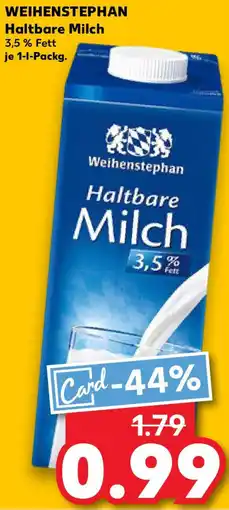 Kaufland WEIHENSTEPHAN Haltbare Milch Angebot