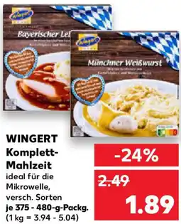 Kaufland WINGERT Komplett Mahlzeit Angebot