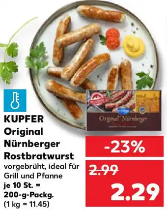 Kaufland KUPFER Original Nürnberger Rostbratwurst Angebot