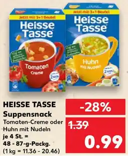 Kaufland HEISSE TASSE Suppensnack Angebot