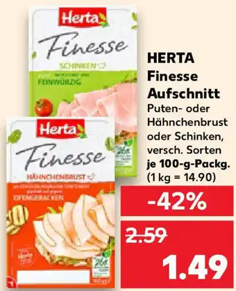 Kaufland HERTA Finesse Aufschnitt Angebot