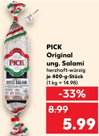 Kaufland PICK Original ung. Salami Angebot