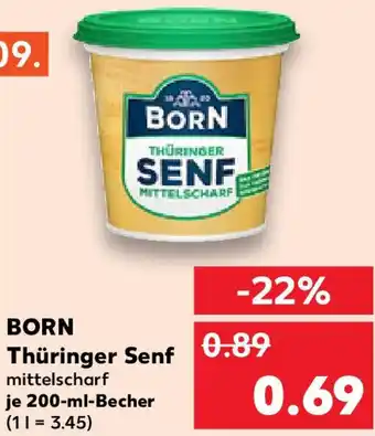 Kaufland BORN Thüringer Senf Angebot