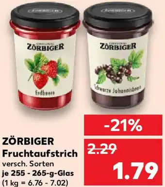 Kaufland ZÖRBIGER Fruchtaufstrich Angebot