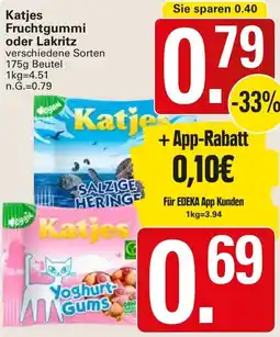 WEZ Katjes Fruchtgummi oder Lakritz Angebot
