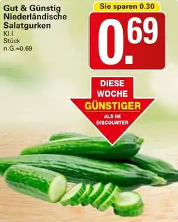 WEZ Gut & Günstig Niederländische Salatgurken Angebot