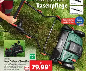 Lidl Parkside Elektro Vertikutierer Rasenlüfter Angebot