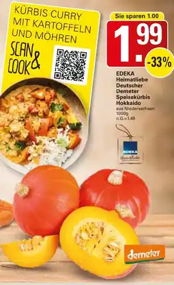 WEZ EDEKA Heimatliebe Deutscher Demeter Speisekürbis Hokkaido Angebot