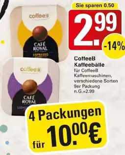 WEZ CoffeeB Kaffeebälle Angebot