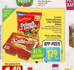 WEZ Lorenz Erdnusslocken oder Saltletts Sticks Angebot