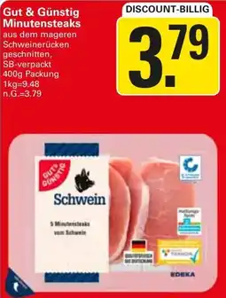 WEZ Gut & Günstig Minutensteaks Angebot