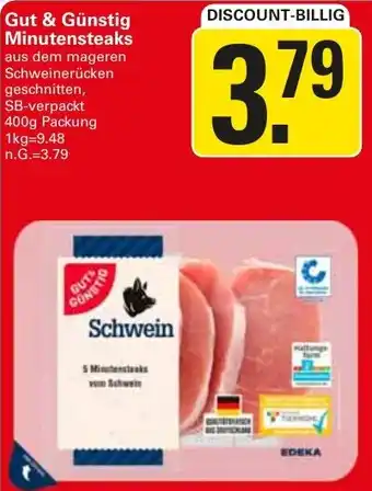 WEZ Gut & Günstig Minutensteaks Angebot