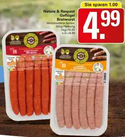 WEZ Nature & Respect Geflügel Bratwurst Angebot