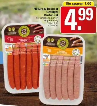 WEZ Nature & Respect Geflügel Bratwurst Angebot