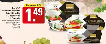 WEZ EDEKA Genussmomente Burrata oder Stracciatella di Burrata Angebot
