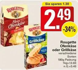 WEZ Rougette Ofenkäse oder Grillkäse Angebot