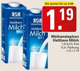 WEZ Weihenstephan Haltbare Milch Angebot