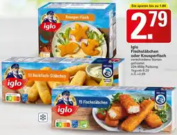 WEZ Iglo Fischstäbchen oder Knusperfisch Angebot
